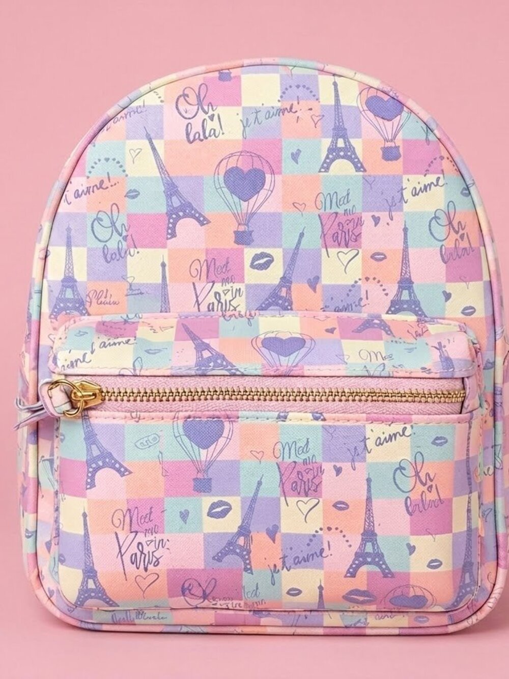 [FREE WITH PURCHASE] NWT Paris Pastel Rainbow Mini Backpack‎ Purse